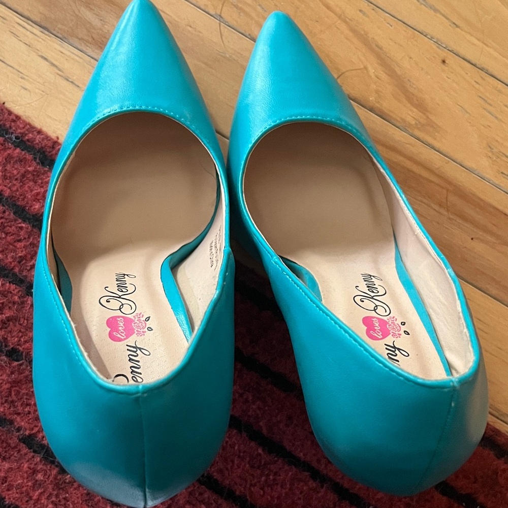 Penny Loves Kenny Turquoise Heels